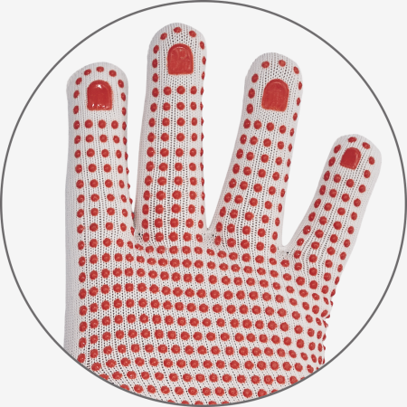 CERVA GANNET Rękawice nylonowe ochronne z nakropieniem PCV, bezszwowe