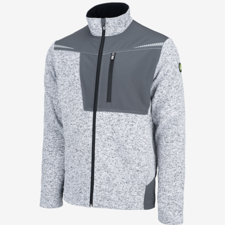 Cerva STIRLING STRETCH – męski sweter polarowy z recyklingu, odblaskowy trykot