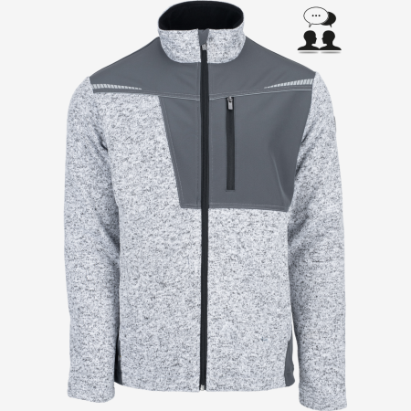 Cerva STIRLING STRETCH – męski sweter polarowy z recyklingu, odblaskowy trykot