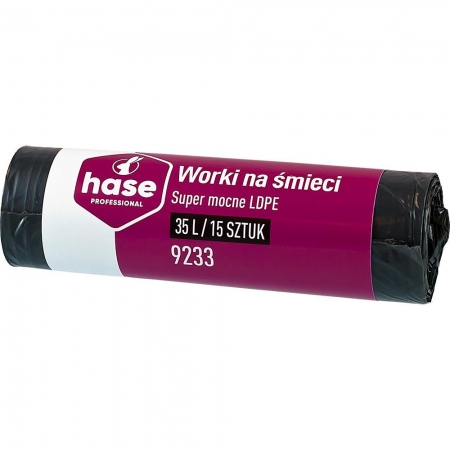 Hase worki na śmieci LDPE 35L 15 szt. czarne