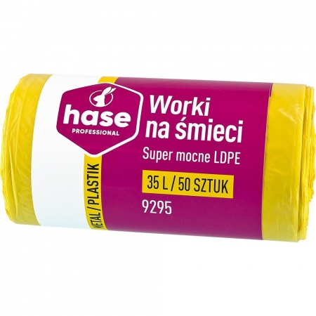 Hase worki na śmieci do segregacji, plastik LDPE 35L 50szt.