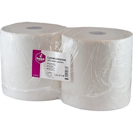 Hase czyściwo przemysłowe 2-warstwowe 200m, Celuloza białe 2 sztuki