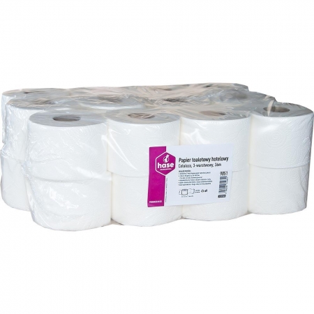 Hase papier toaletowy hotelowy 3 warstwy, 36m, 24 rolki Celuloza