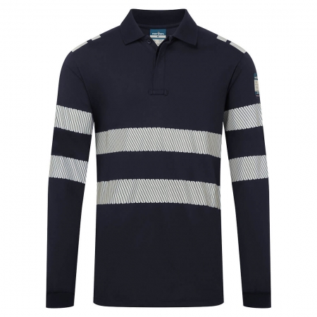 Portwest FR733 Koszulka trudnopalna Polo z długim rękawem PW3 Modaflame Knit Antyelektrostatyczna