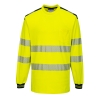 Portwest T185 T-shirt Ostrzegawczy PW3 z Długim Rękawem Cotton Comfort