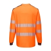 Portwest T185 T-shirt Ostrzegawczy PW3 z Długim Rękawem Cotton Comfort