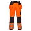 Portwest T501 Spodnie ostrzegawcze PW3 z kieszeniami kaburowymi robocze
