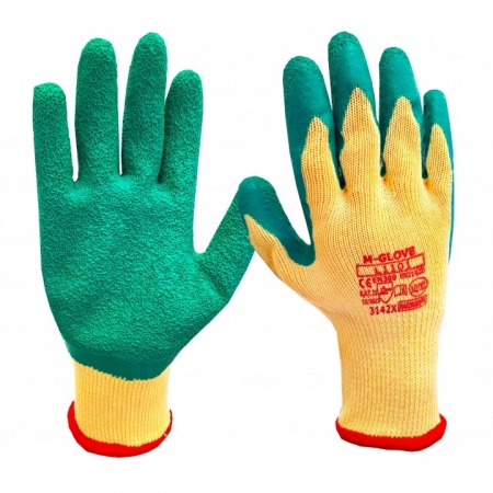 M-GLOVE L1101 3142X rękawice powlekane lateksem, zakończone ściągaczem
