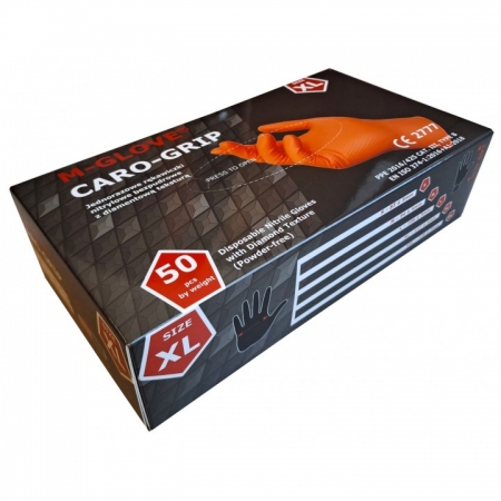 M-GLOVE CARO-GRIP rękawice nitrylowe z diamentową teksturą