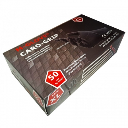 M-GLOVE CARO-GRIP rękawice nitrylowe z diamentową teksturą