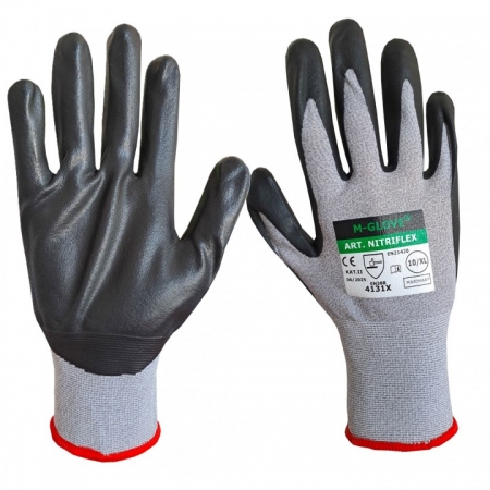 M-GLOVE NITRIFLEX 4131X Rękawice ochronne wykonane z dzianiny nylon+spandex, powlekane nitrylem