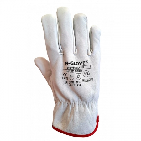 M-GLOVE DRIVER WINTER 2132X X3X Rękawice ochronne ocieplane wykonane ze skóry licowej.