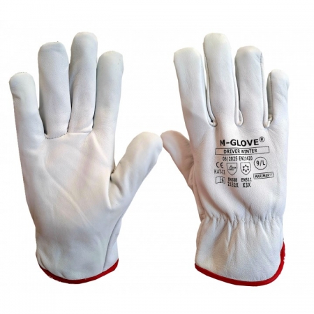 M-GLOVE DRIVER WINTER 2132X X3X Rękawice ochronne ocieplane wykonane ze skóry licowej.