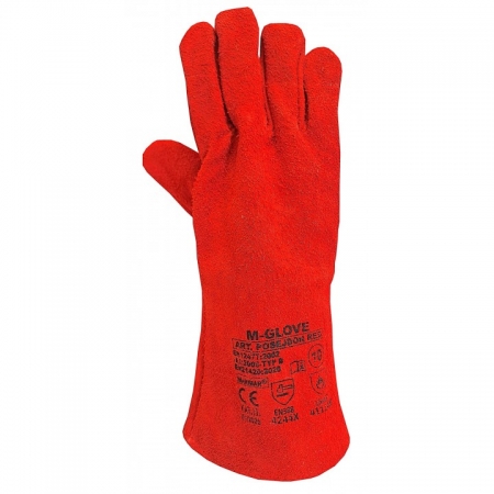 M-GLOVE POSEJDON RED 4244X 41114X Rękawice ochronne wykonane z dwoinowej skóry bydlęcej (rozm. 10)