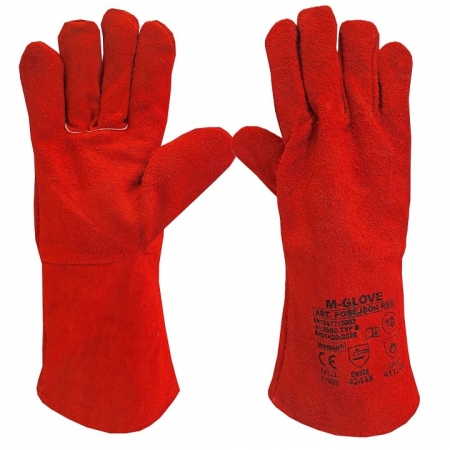 M-GLOVE POSEJDON RED 4244X 41114X Rękawice ochronne wykonane z dwoinowej skóry bydlęcej (rozm. 10)