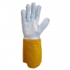 M-GLOVE TIG KEVLAR 4123X 411X4X Rękawice ochronne spawalnicze wykonane ze skóry licowej z mankietem z dwoiny bydlęcej