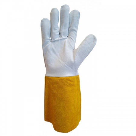 M-GLOVE TIG KEVLAR 4123X 411X4X Rękawice ochronne spawalnicze wykonane ze skóry licowej z mankietem z dwoiny bydlęcej