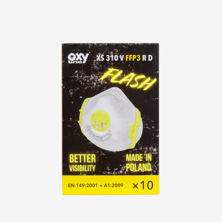 Oxyline Półmaska filtrująca XS 310 V FFP3 R D -HV (Flash) z pianką uszczelniającą EVA