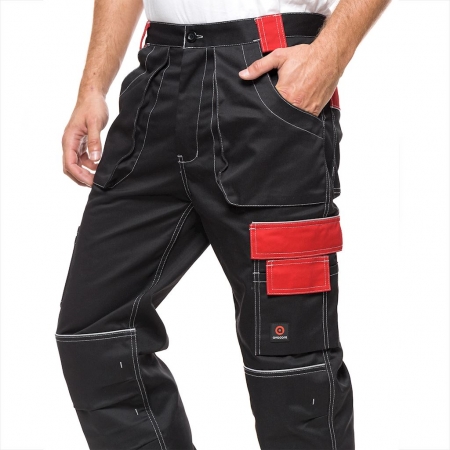 Spodnie do pasa HELIOS AVACORE w kolorze czarno-czerwonym